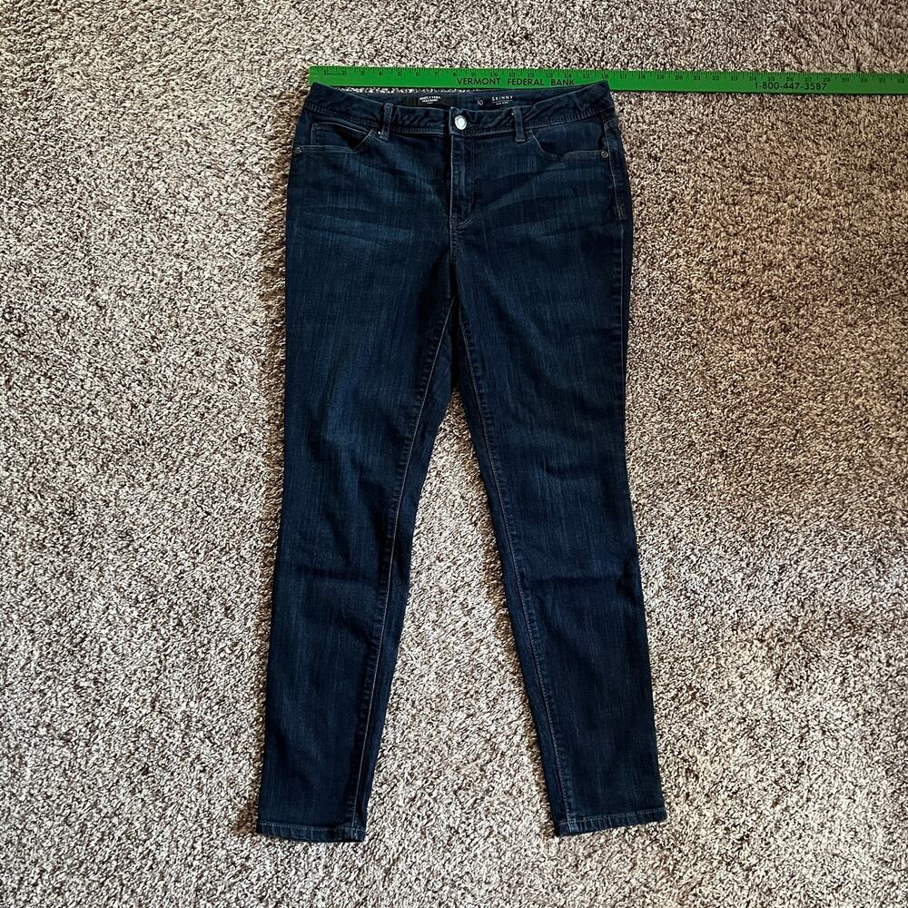 Simply Vera Wang Skinny Mid Rise Jeans Blue Womens Size  10